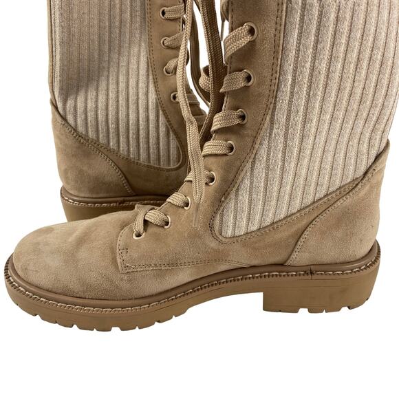 Sam Edelman Lydell Combat Boots Tan Womens Size 8 - Picture 6 of 14